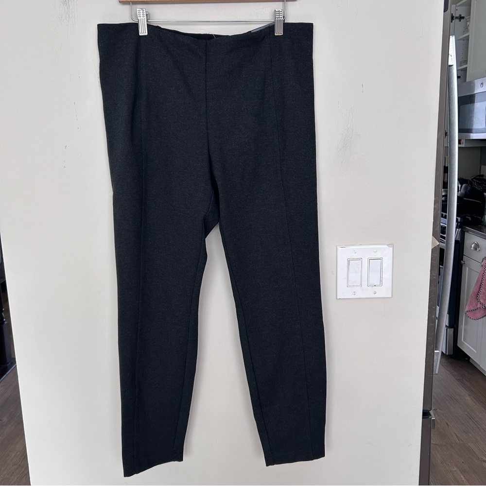 NWT Rachel Zoe Dark Gray High Rise Skinny Fit Trousers Leggings. Size 16